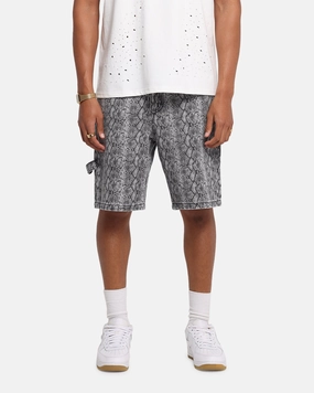 XXIII Snake Skin Jorts Black Snake Print Thermal Regulating Fabric Sun Protection