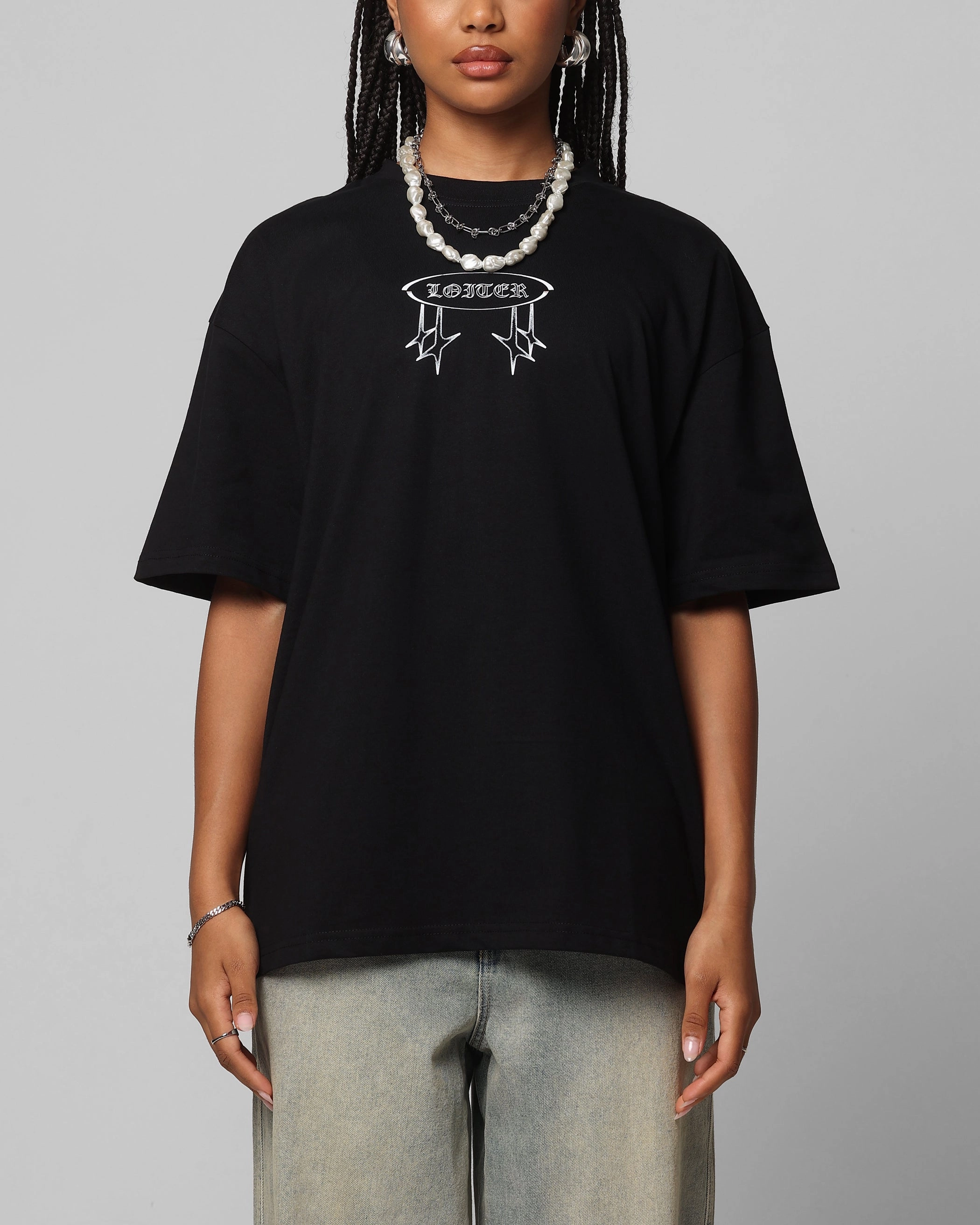 Loiter Chrome Spider T-Shirt Black Comfy All-Day