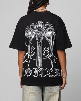 Loiter Chrome Spider T-Shirt Black Cozy and Fashionable