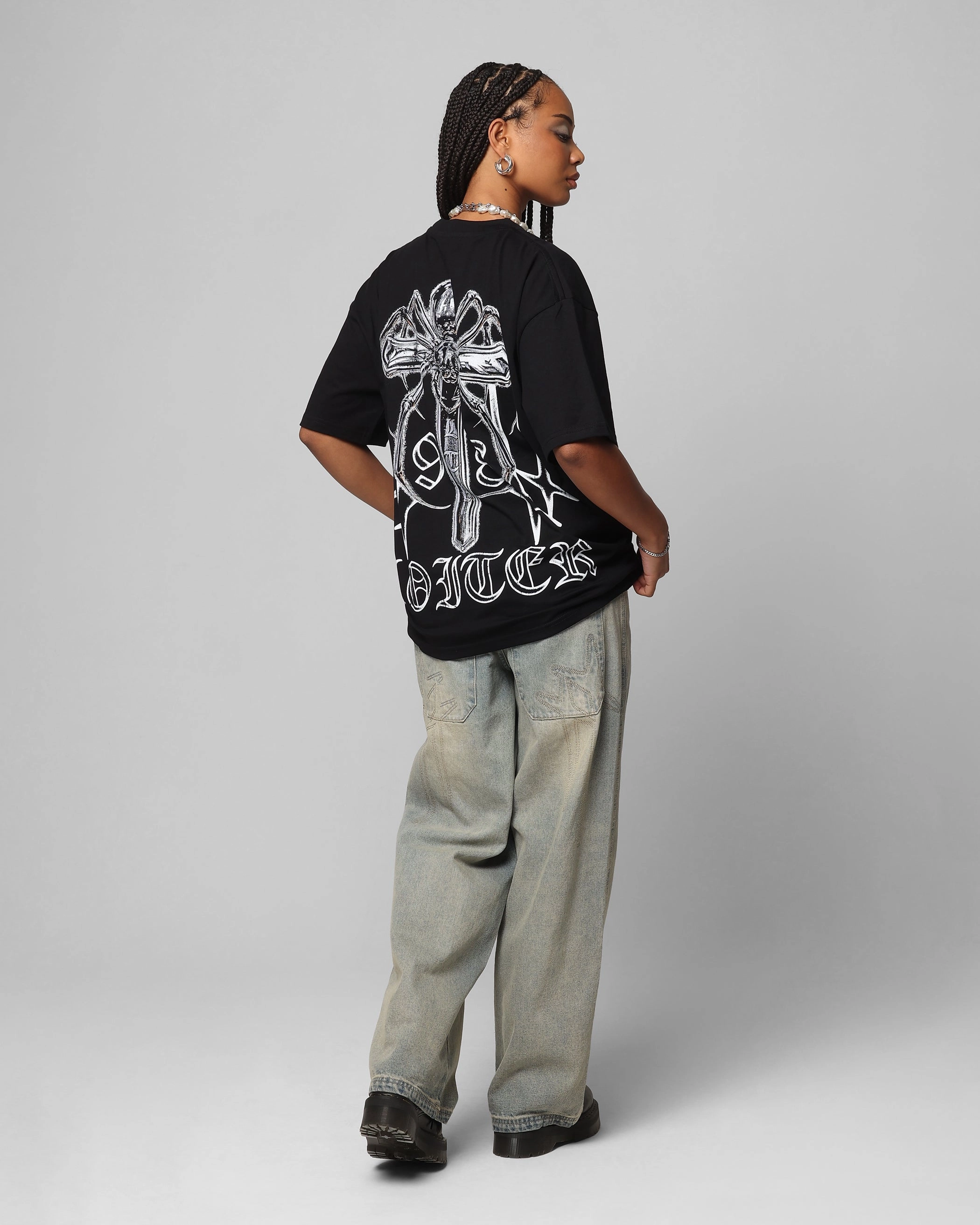 Loiter Chrome Spider T-Shirt Black Trendy Formal Style