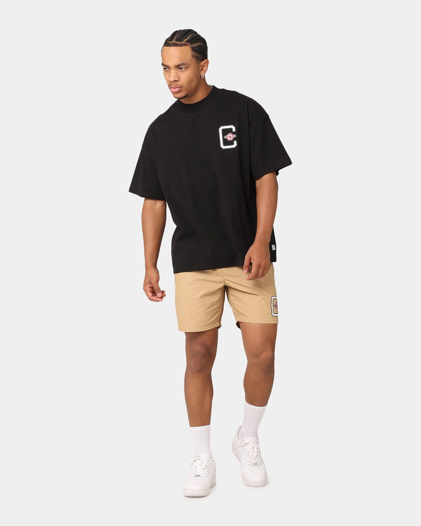 Carre Rose Oversized T-Shirt Black Party fun Soft Texture
