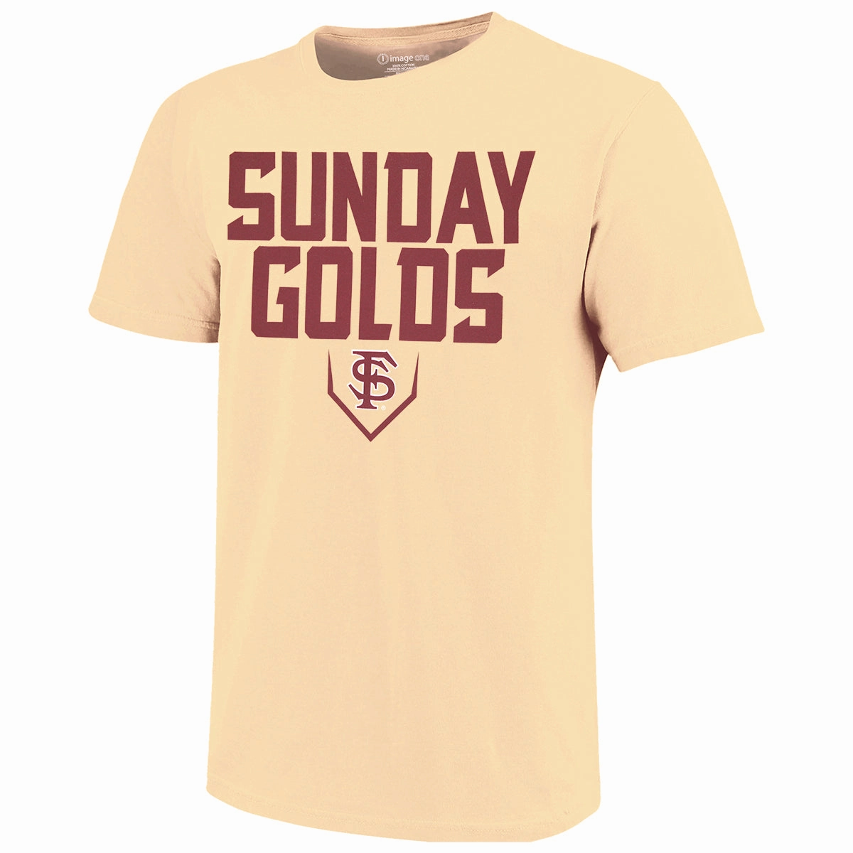 Image One Men's Sunday Golds Interlocking FS Design Short Sleeve T-shirt - Vegas Gold City Fashion Look
