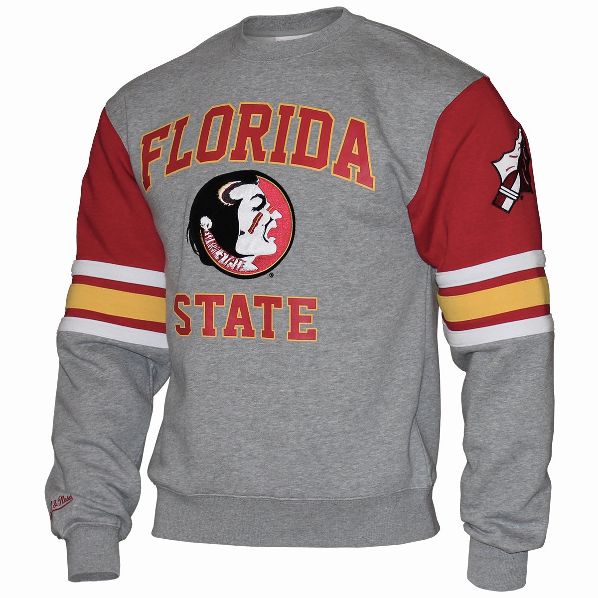 Mitchell & Ness Men's Vault Florida State Seminoles Head Coach Crew - Heather Grey Summer Fashion