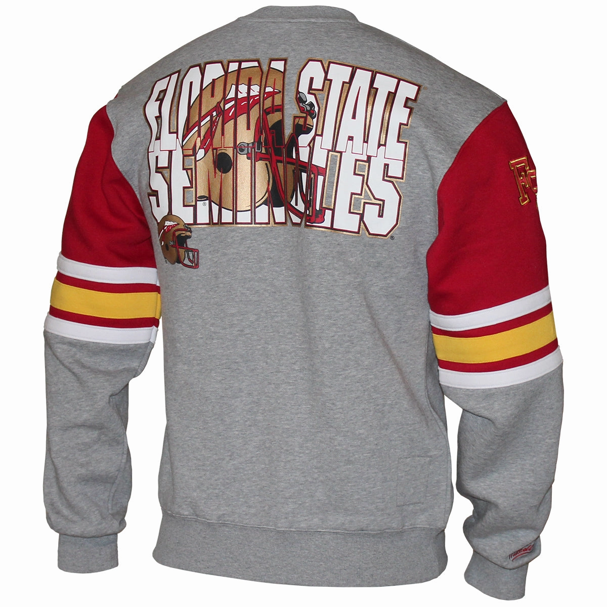 Mitchell & Ness Men's Vault Florida State Seminoles Head Coach Crew - Heather Grey Smart Office Lightweight Comfort