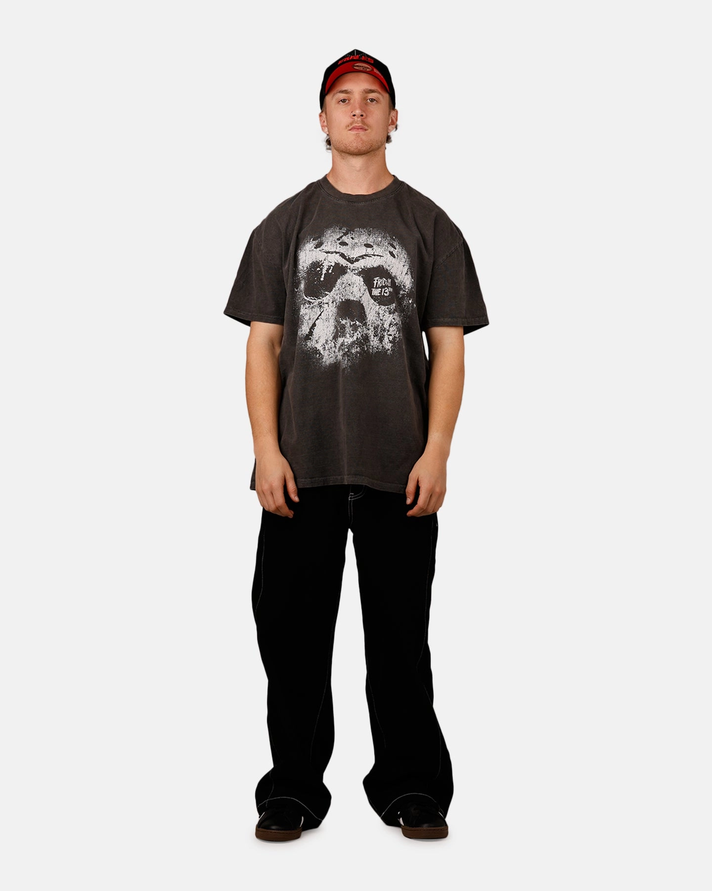American Thrift X Friday The 13th 'Horror Classics' 13th Classic Heavyweight T-Shirt Black Wash Simple Layer MoistureWicking Technology