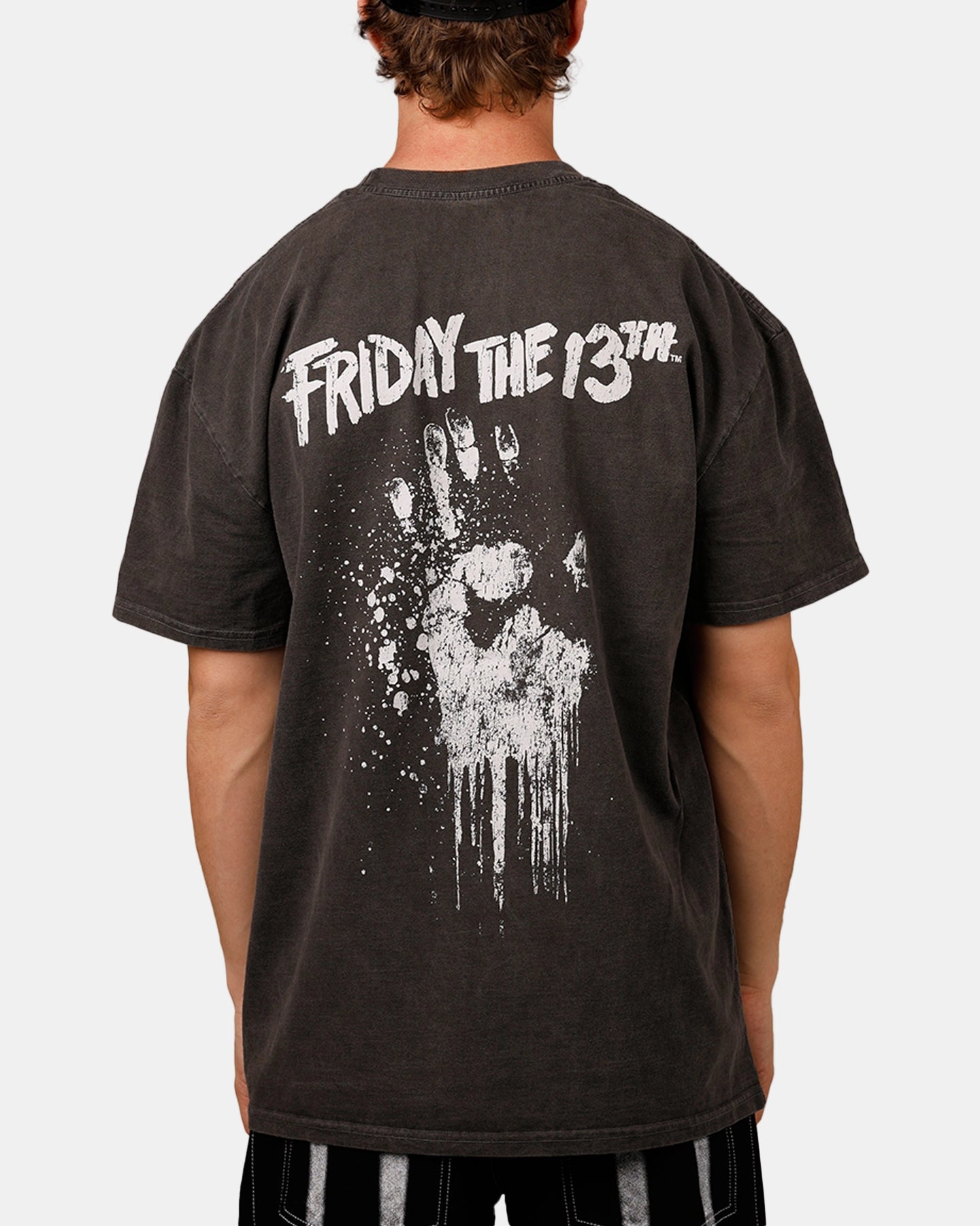American Thrift X Friday The 13th 'Horror Classics' 13th Classic Heavyweight T-Shirt Black Wash NoSideSeam Timeless Design