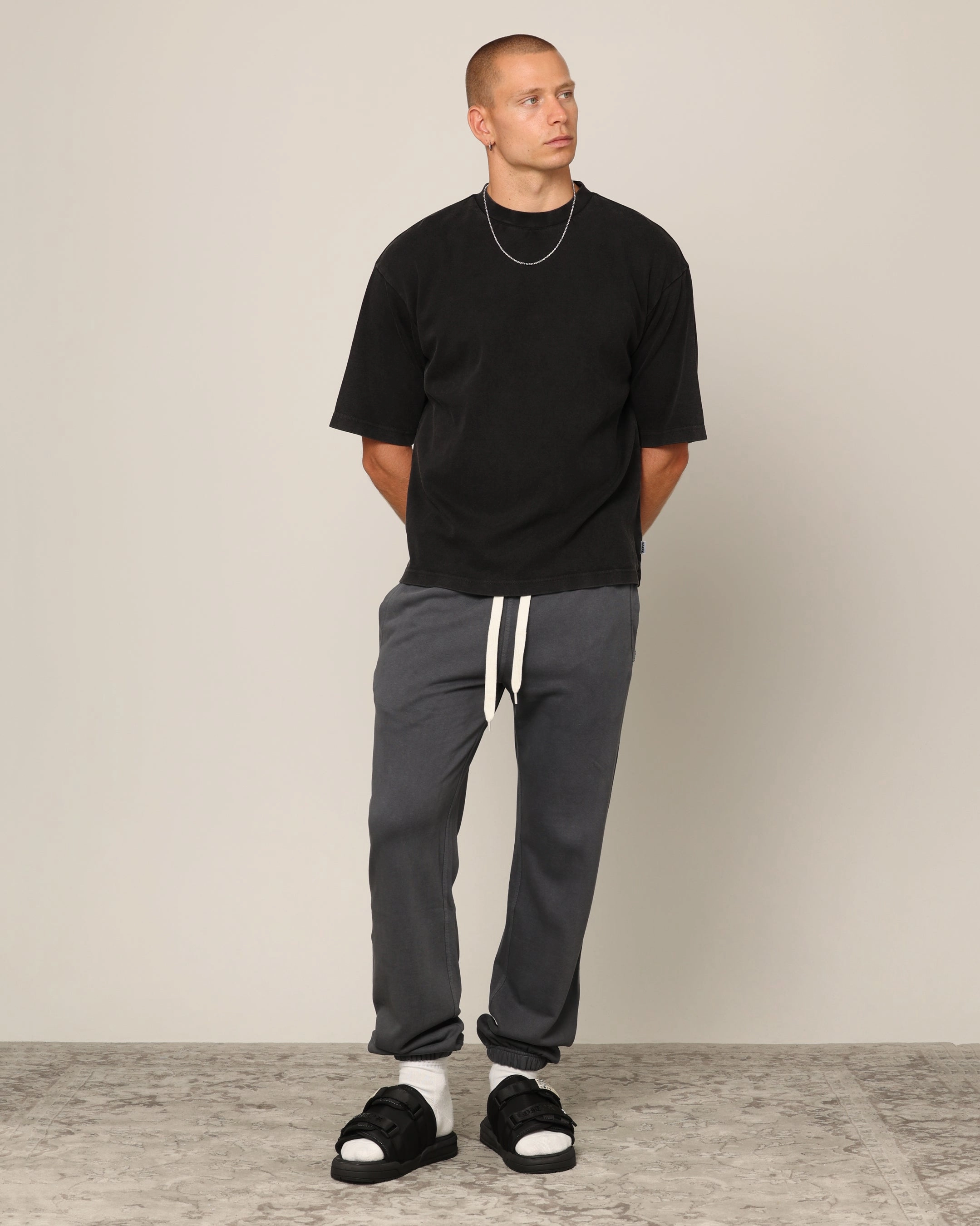 Slim Stretch Carr?? Blanc Sweatpants Vintage Grey
