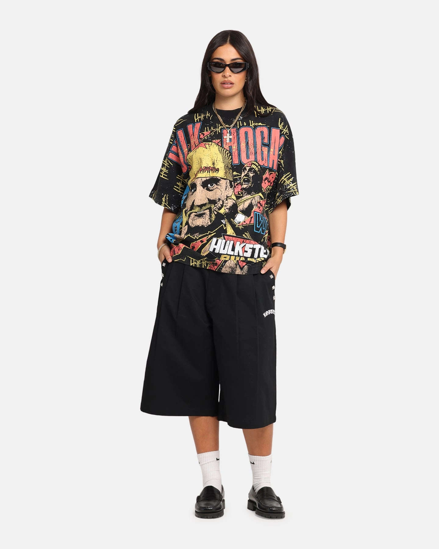 Culture Kings X WWE Hulk Hogan All Over Print T-Shirt Black On-the-Go Fashion