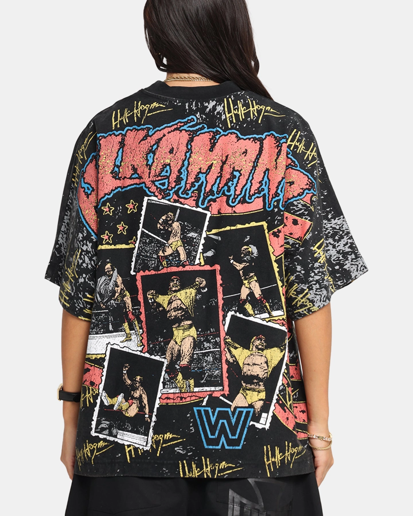 Culture Kings X WWE Hulk Hogan All Over Print T-Shirt Black Sleek And Stylish