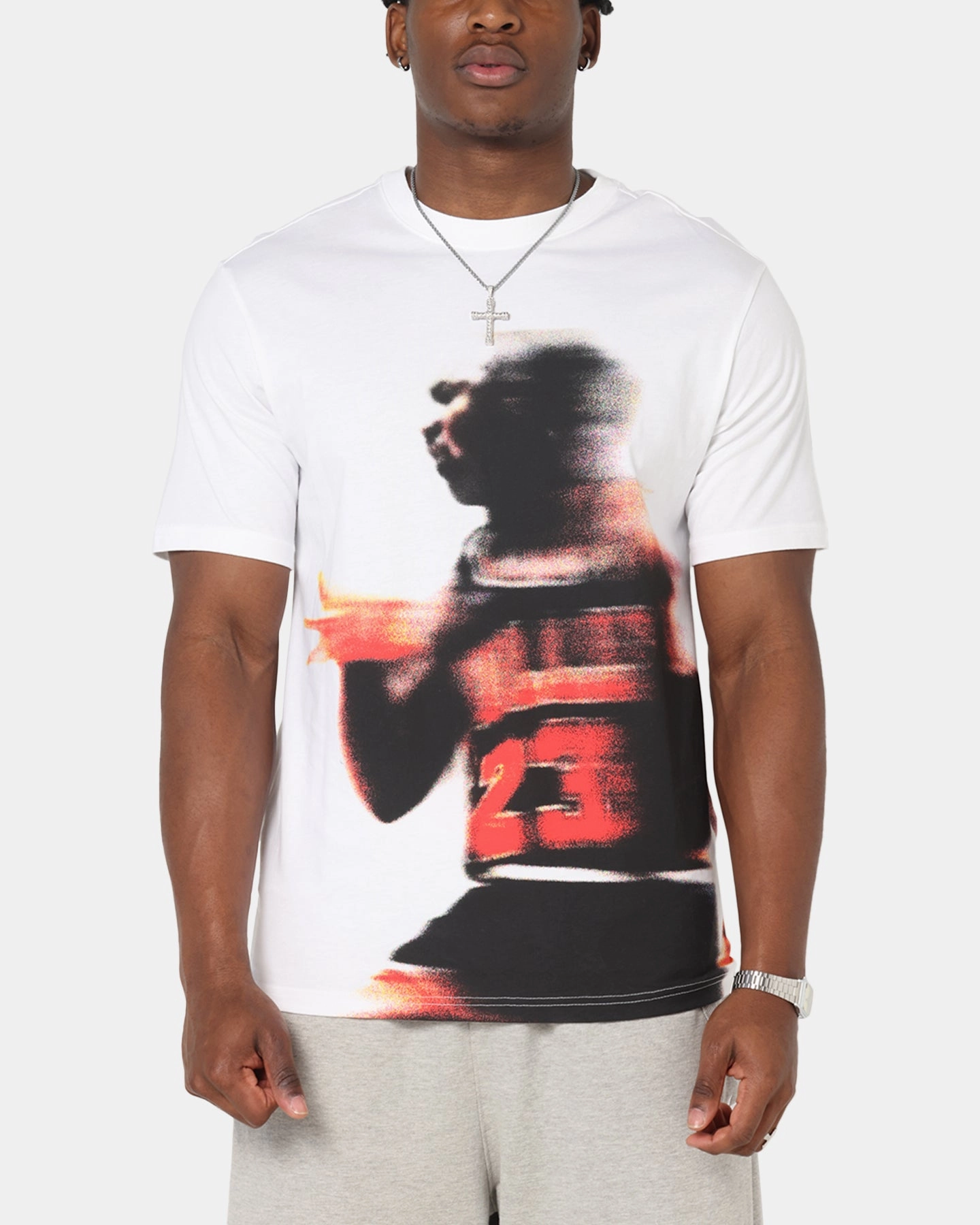 Jordan Jumpman Dri-FIT Sport Graphic T-Shirt White/Black AntiStaticLining Plus Size