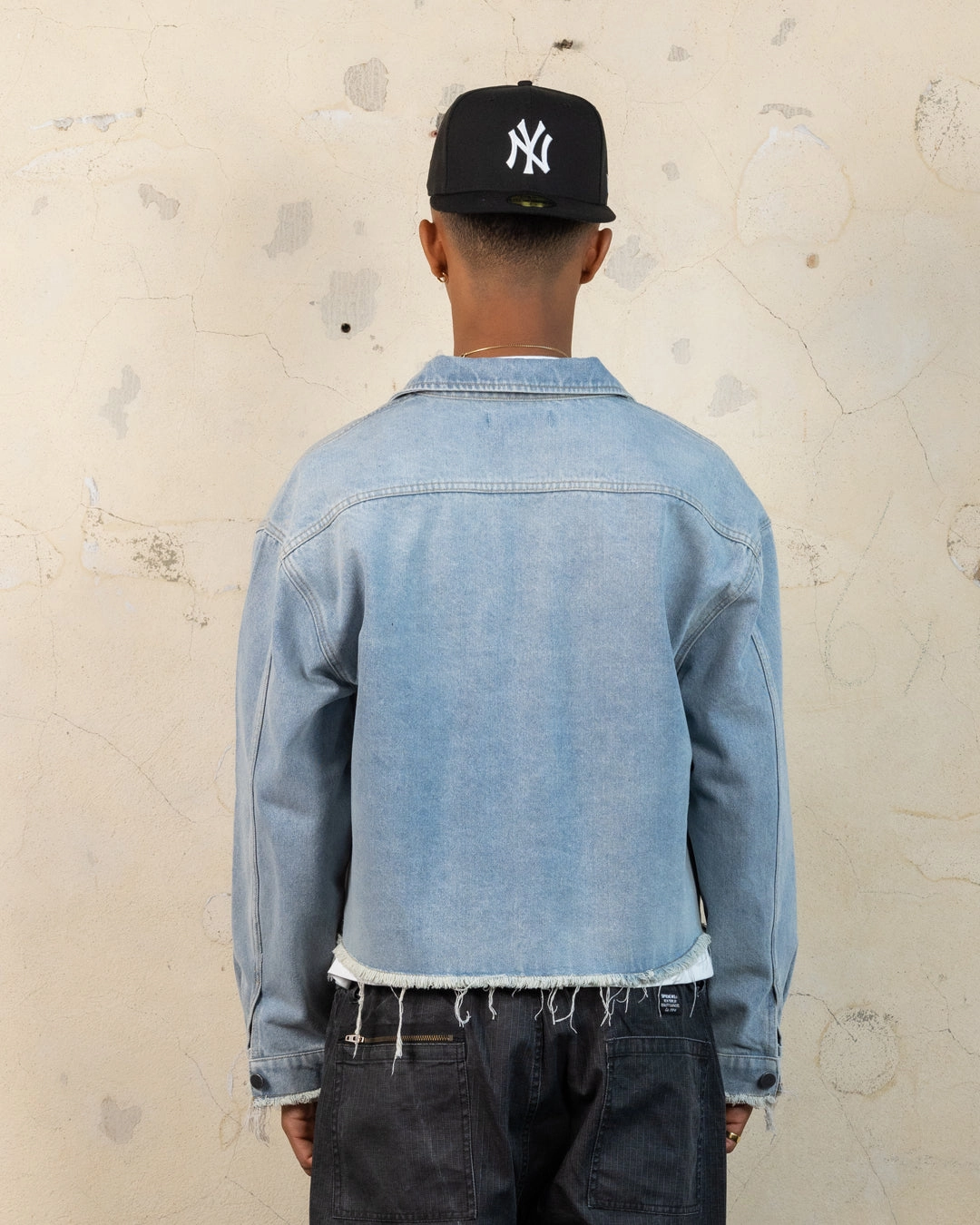Handmade 404 Riptide Cropped Jacket Blue Wash