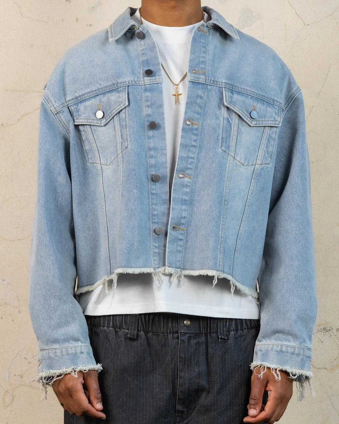 Motivate Mascara 404 Riptide Cropped Jacket Blue Wash