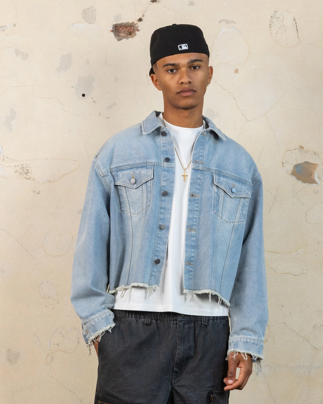 404 Riptide Cropped Jacket Blue Wash Diary
