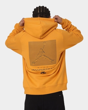 Jordan Jumpman Fleece Pullover Hoodie Light Curry Storm Resistant Closure Disseminate
