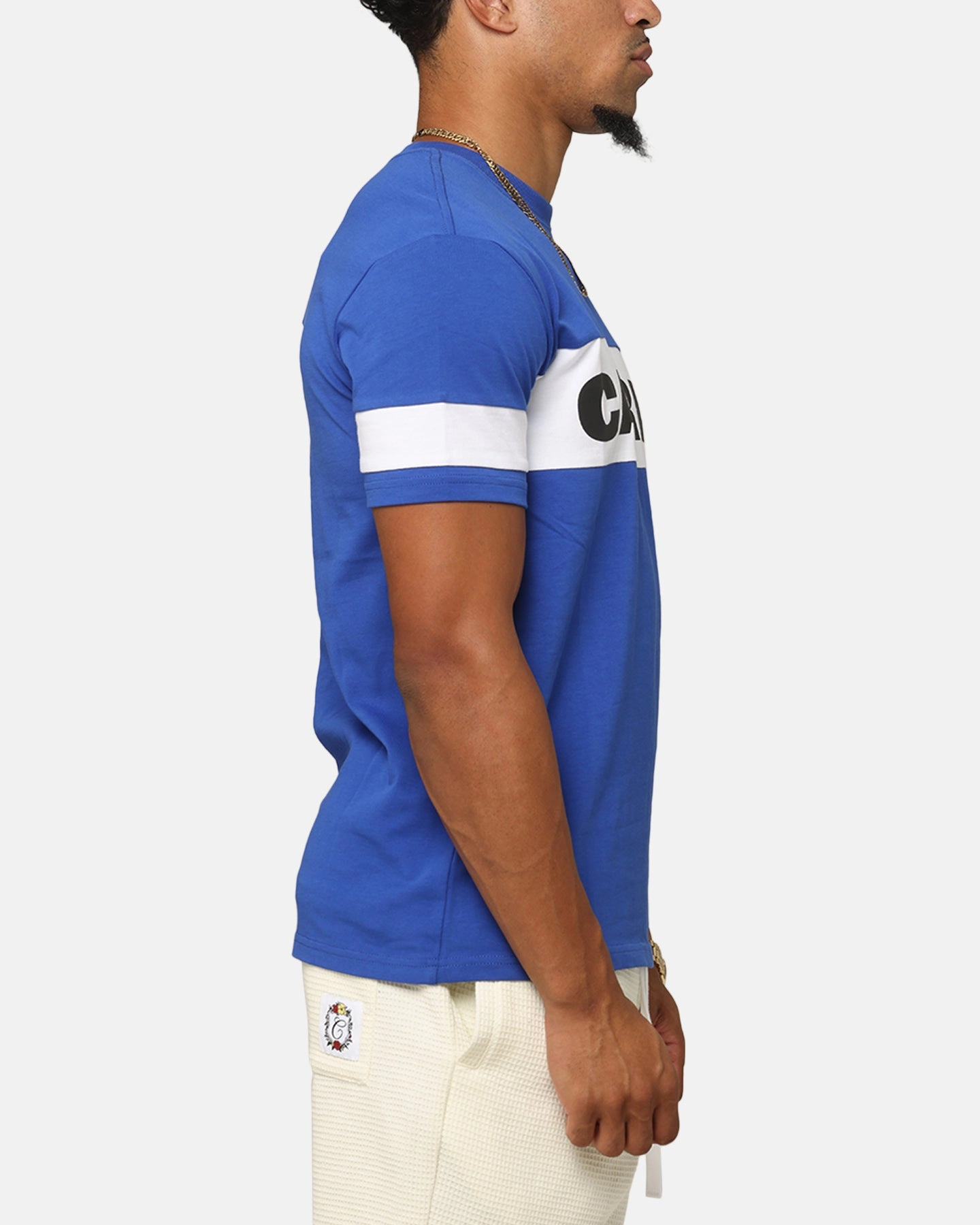 Carre Bars T-Shirt Royal/White Soft and durable Layered Look