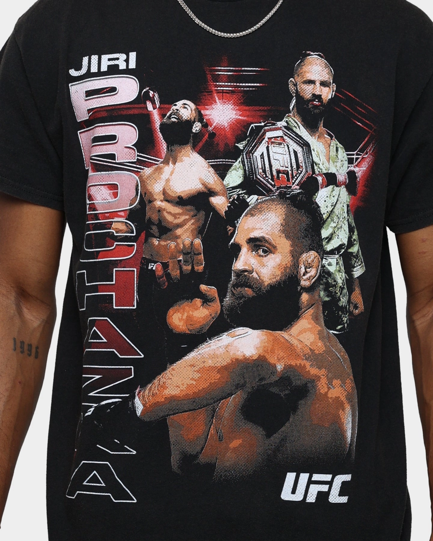 Printed Logo UFC By Goat Crew Jiri Prochazka Vintage T-Shirt Black Wash