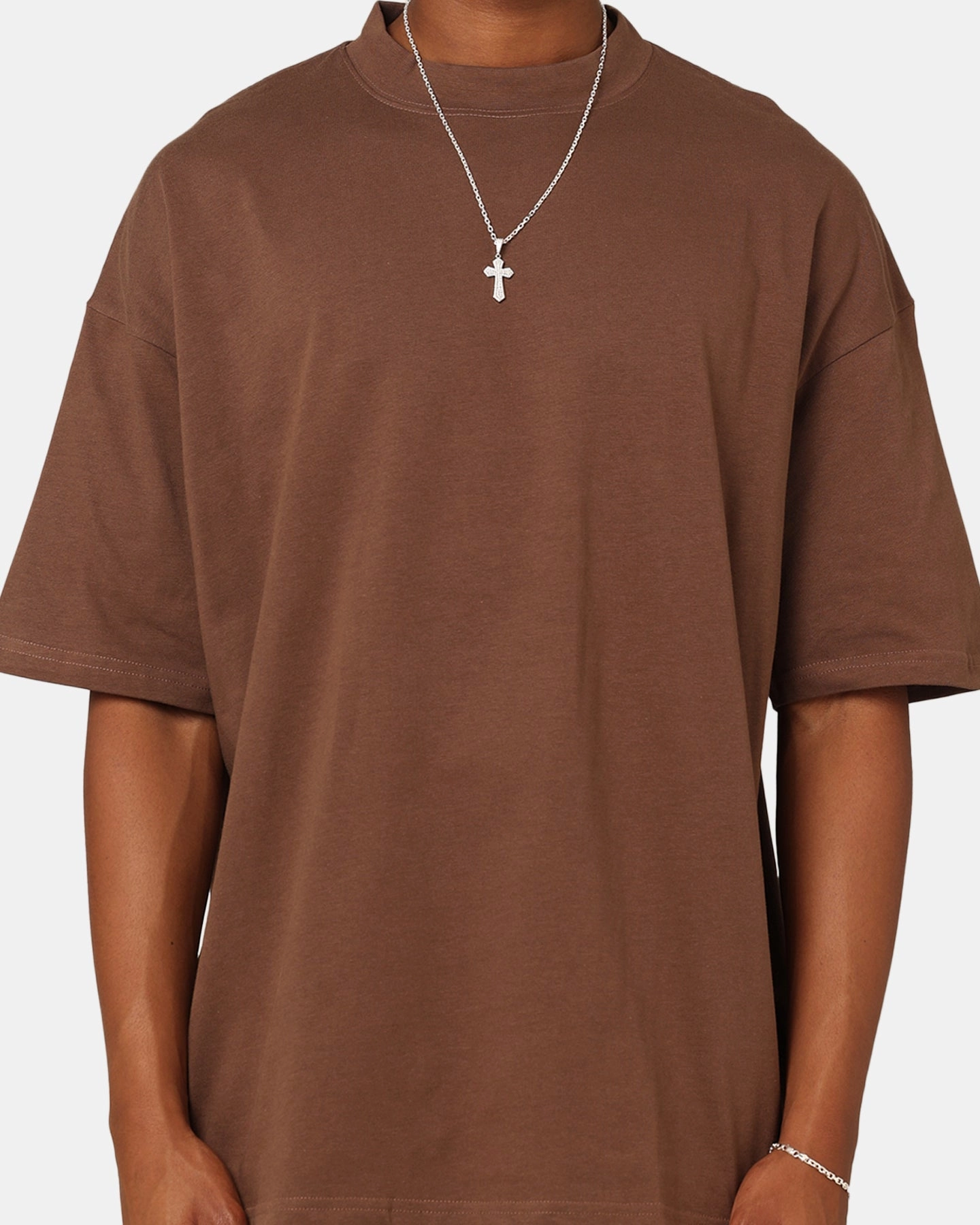 Summer cool Culture Kings Oversized Blank T-Shirt Brown