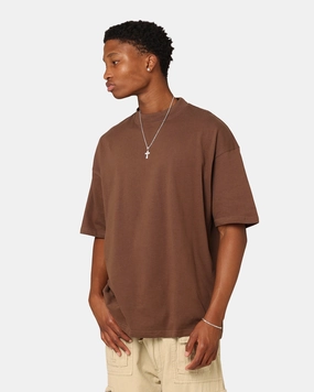 Relaxed Vibes Culture Kings Oversized Blank T-Shirt Brown