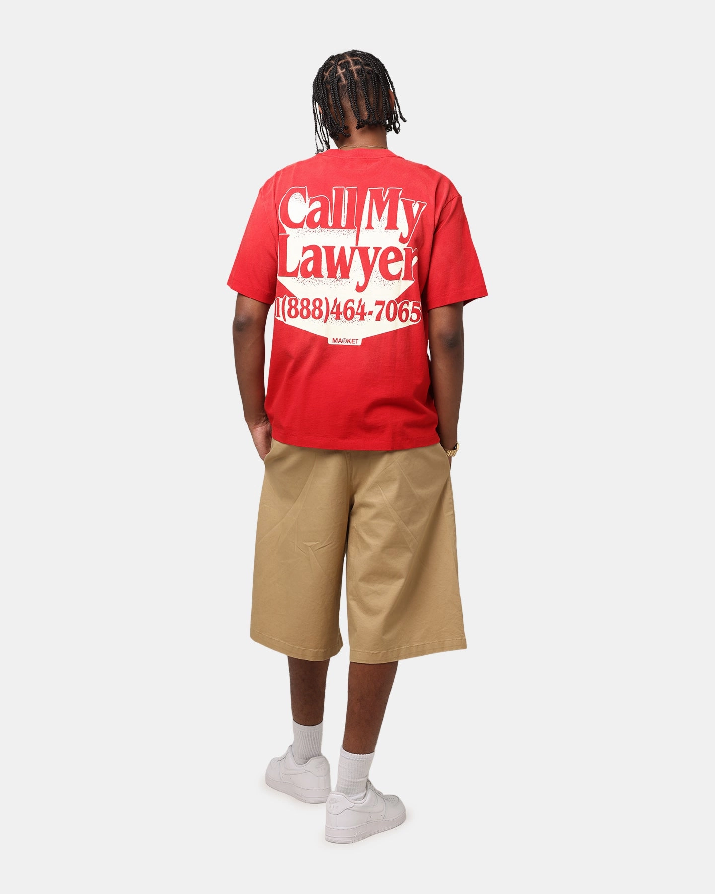 Soft and Relaxed Eye-Catching Market Call My Lawyer 3D T-Shirt Red