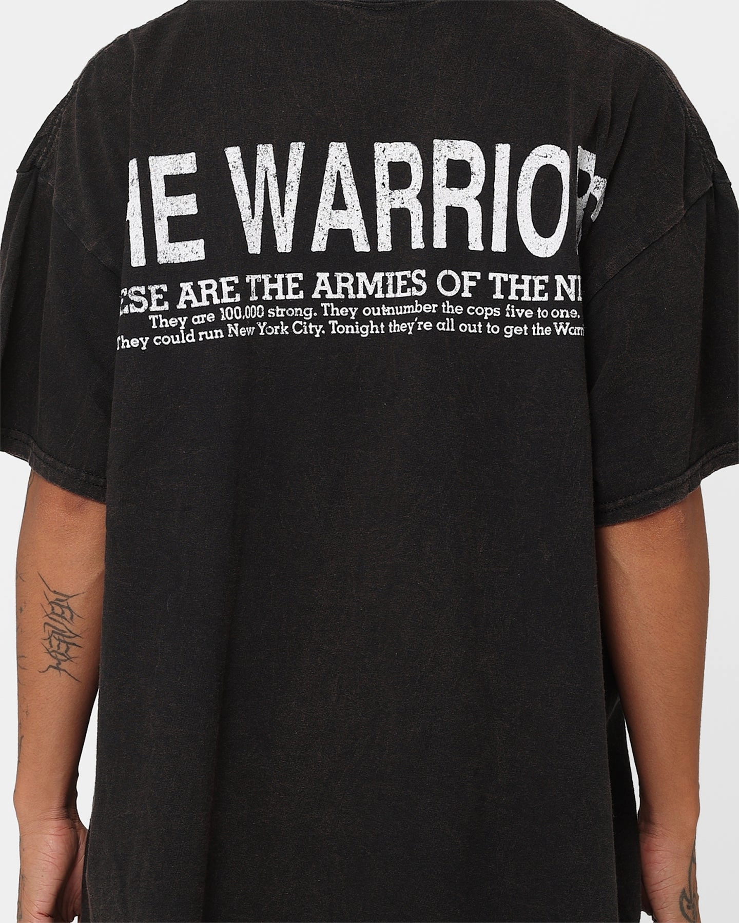 Fun Style Breathable mesh panel American Thrift X The Warriors Warriors Night T-Shirt Black Wash