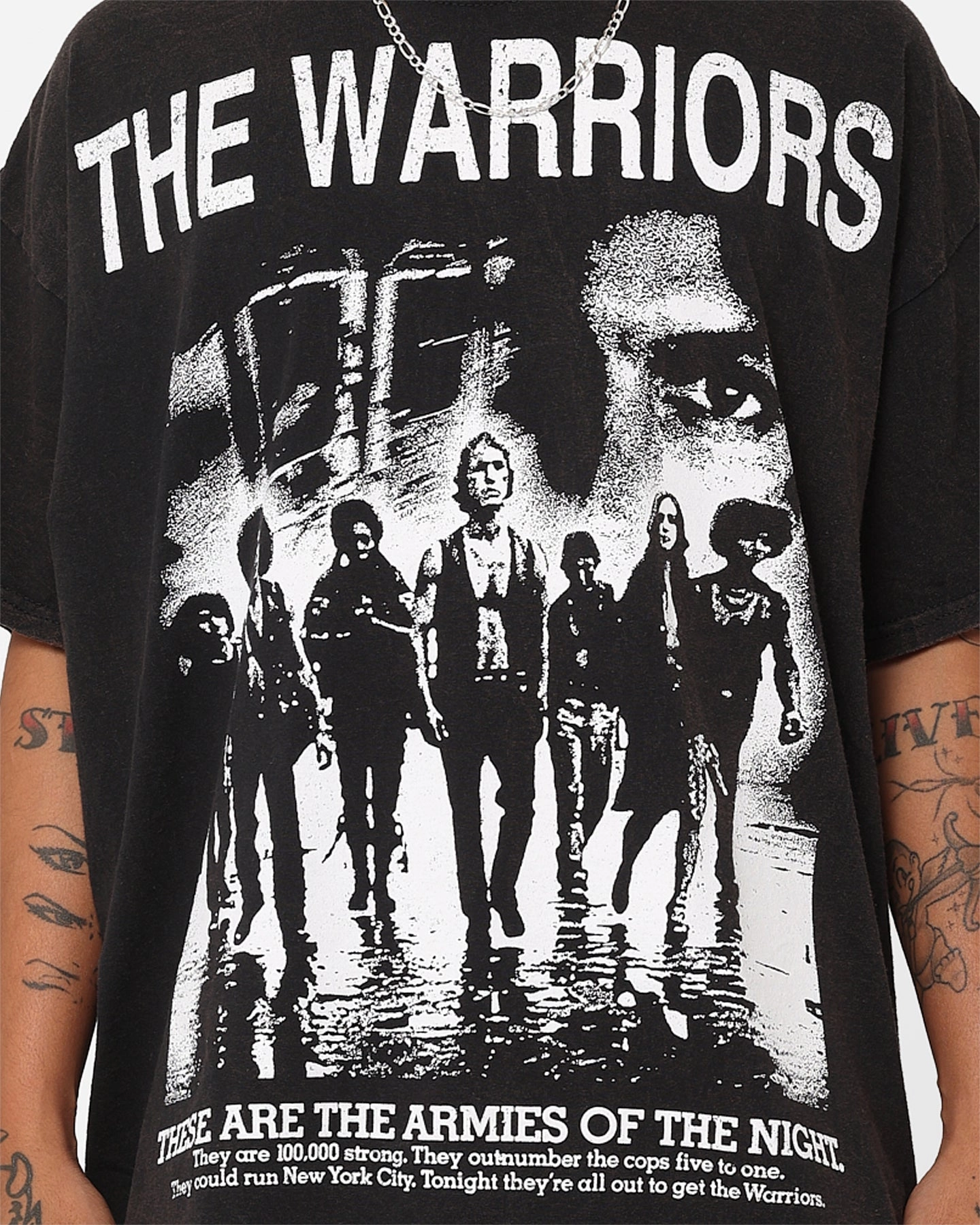 American Thrift X The Warriors Warriors Night T-Shirt Black Wash Breathable and Comfortable