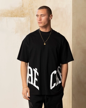 Carre Double Arch Oversized T-Shirt Black Anti-bacterial