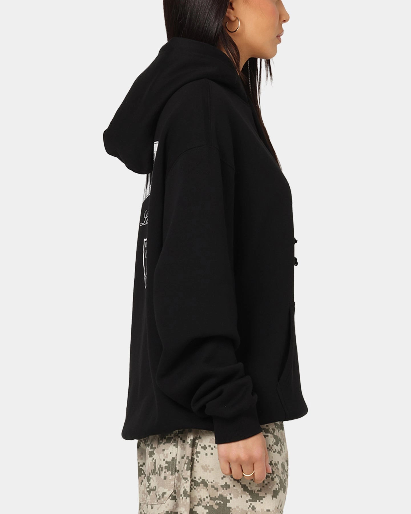 Majestic Athletic Las Vegas Raiders Champs Serial Mono Hoodie Black Action Grow