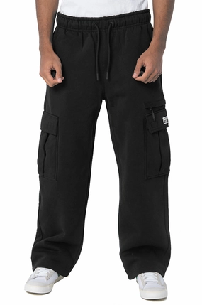 Pro Club Men's Heavyweight Basic Open Leg Cargo Sweatpants Fashionable Waist