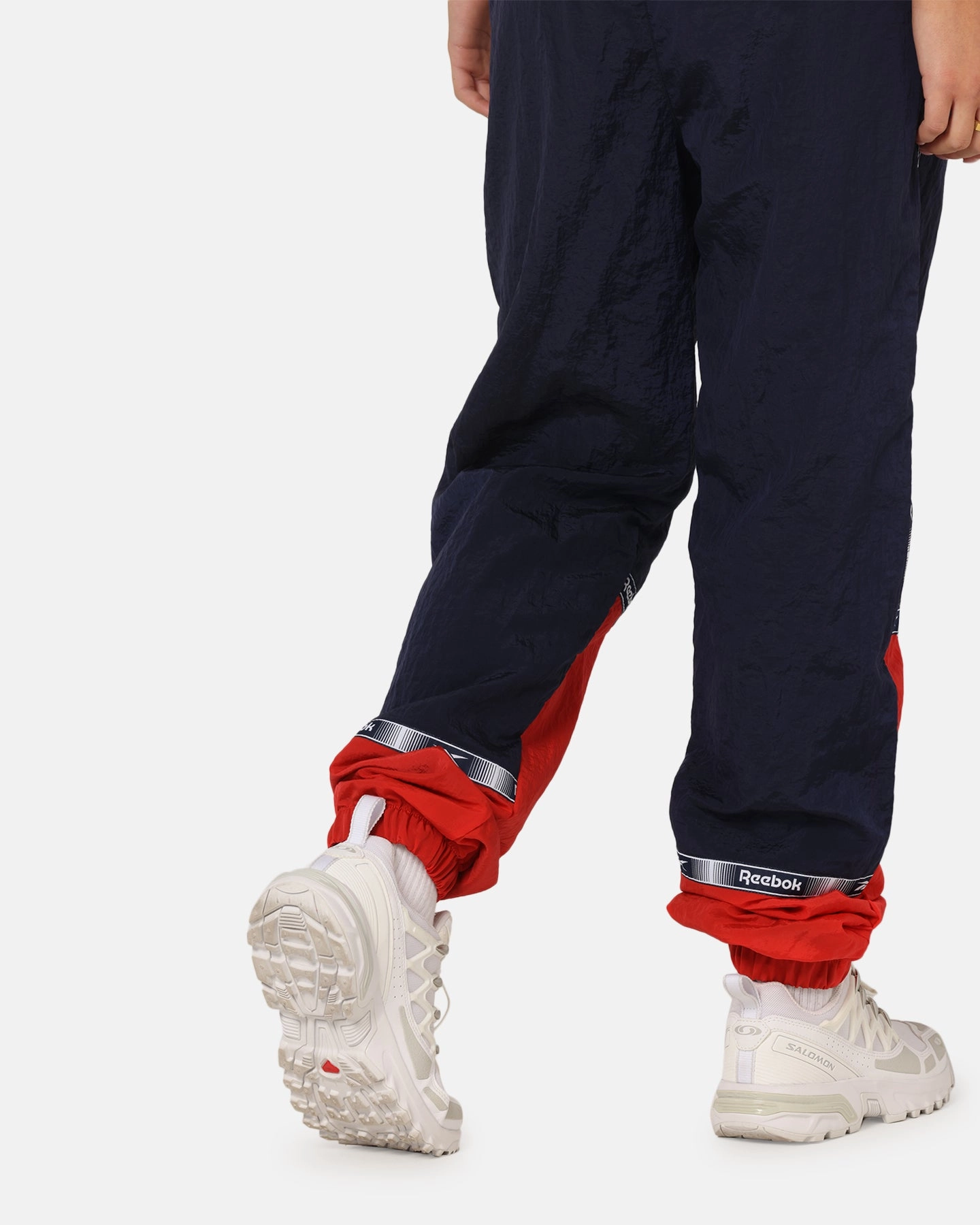 Reebok Colour Block Joggers Navy/Red Sporty Style Comfort Fit