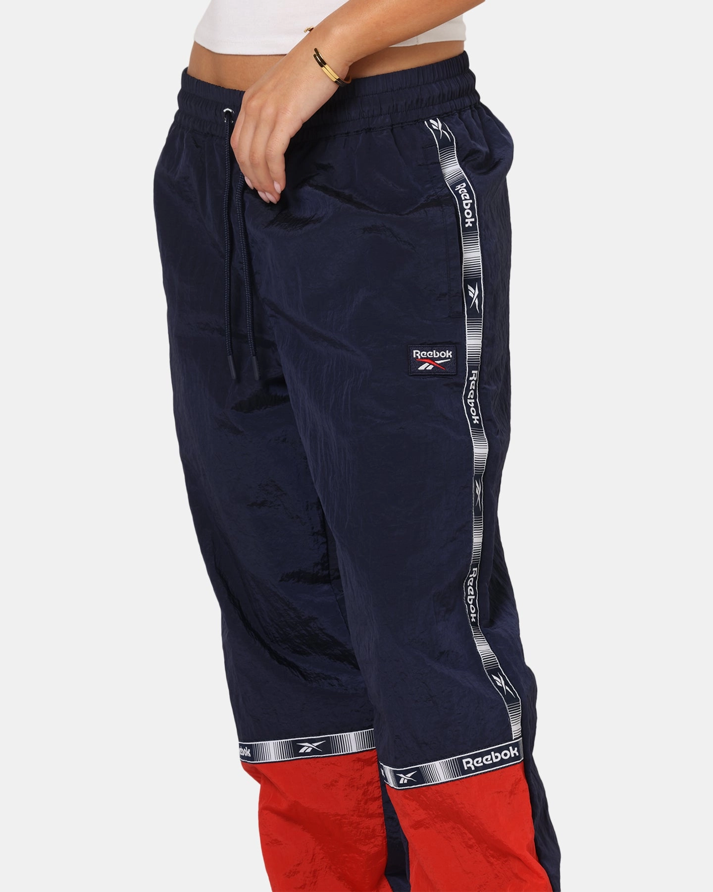 All Time Use Reebok Colour Block Joggers Navy/Red