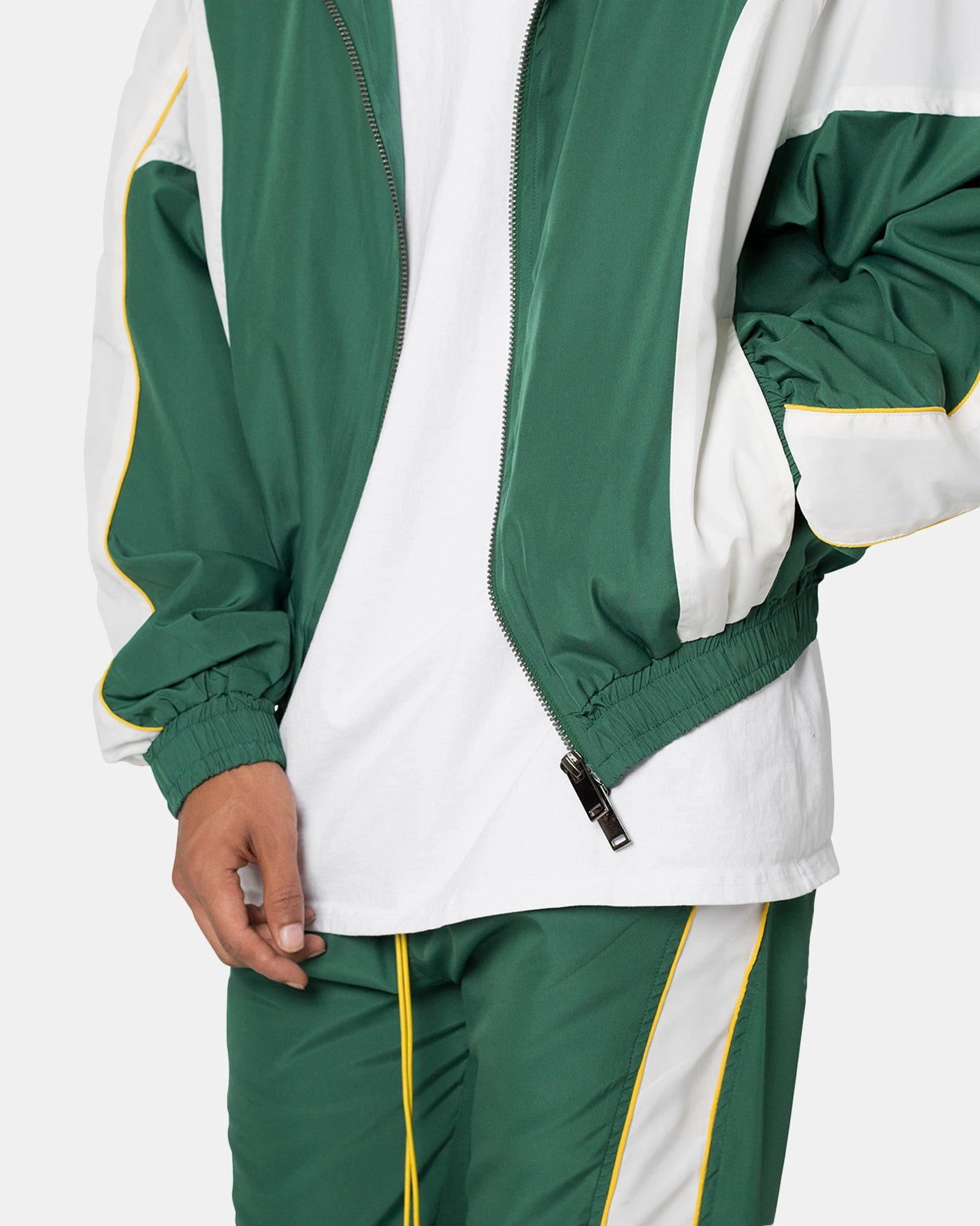 Badge Adventure-Ready Wear MNML Moto Racing Jacket Green/White