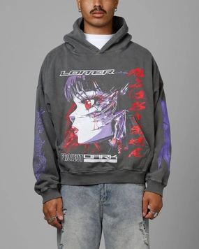 Loiter Cyberkinetics Premium Hoodie Washed Charcoal Windproof Construction