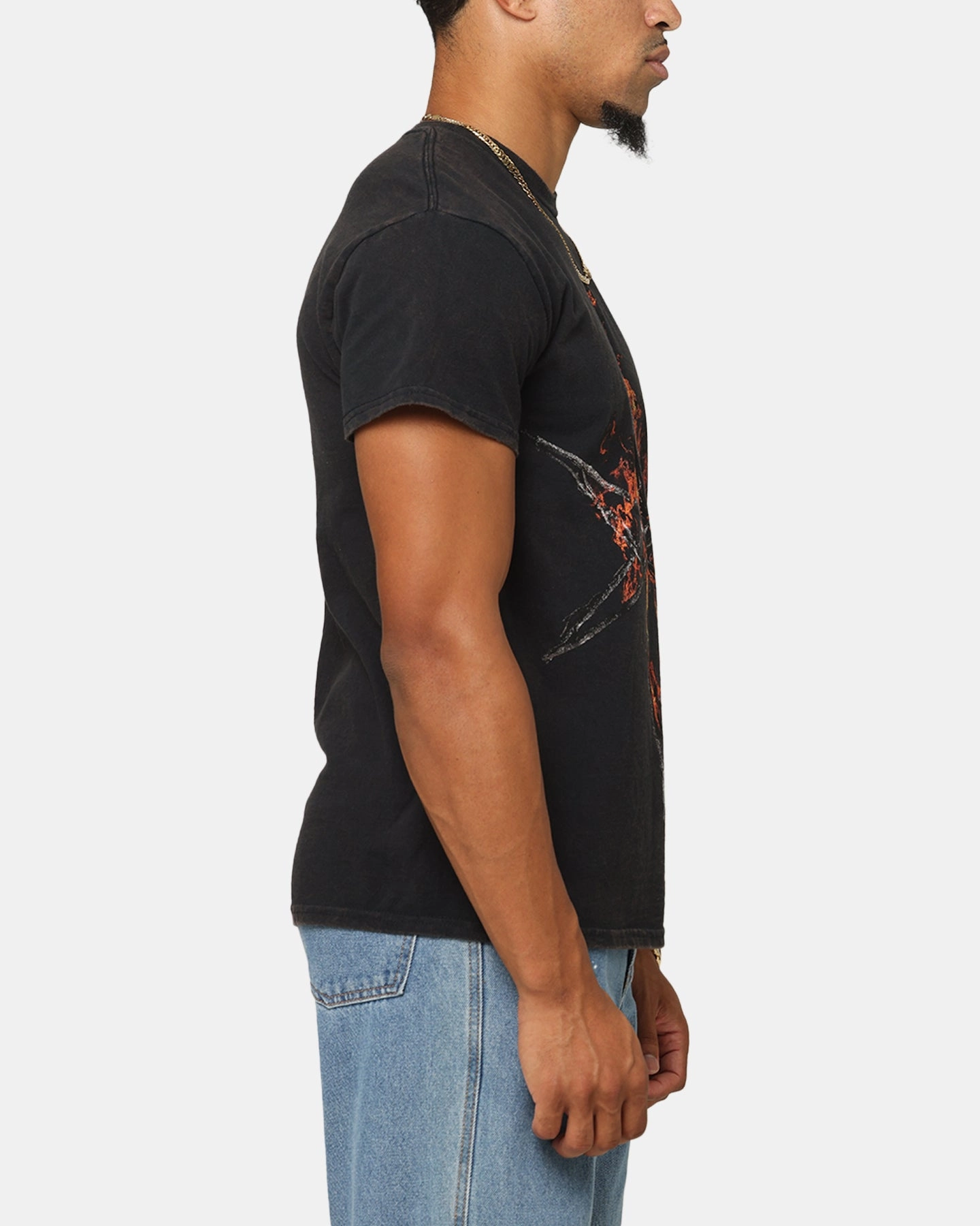 Reinforced Hemline Tagless Neckline Bring Me The Horizon On Fire T-Shirt Black Vintage