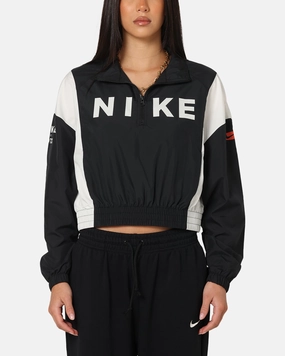 Layered Insulation Nike Women's Sportswear Classic Woven Lightweight 1/4-Zip Jacket Black/Black/Sail