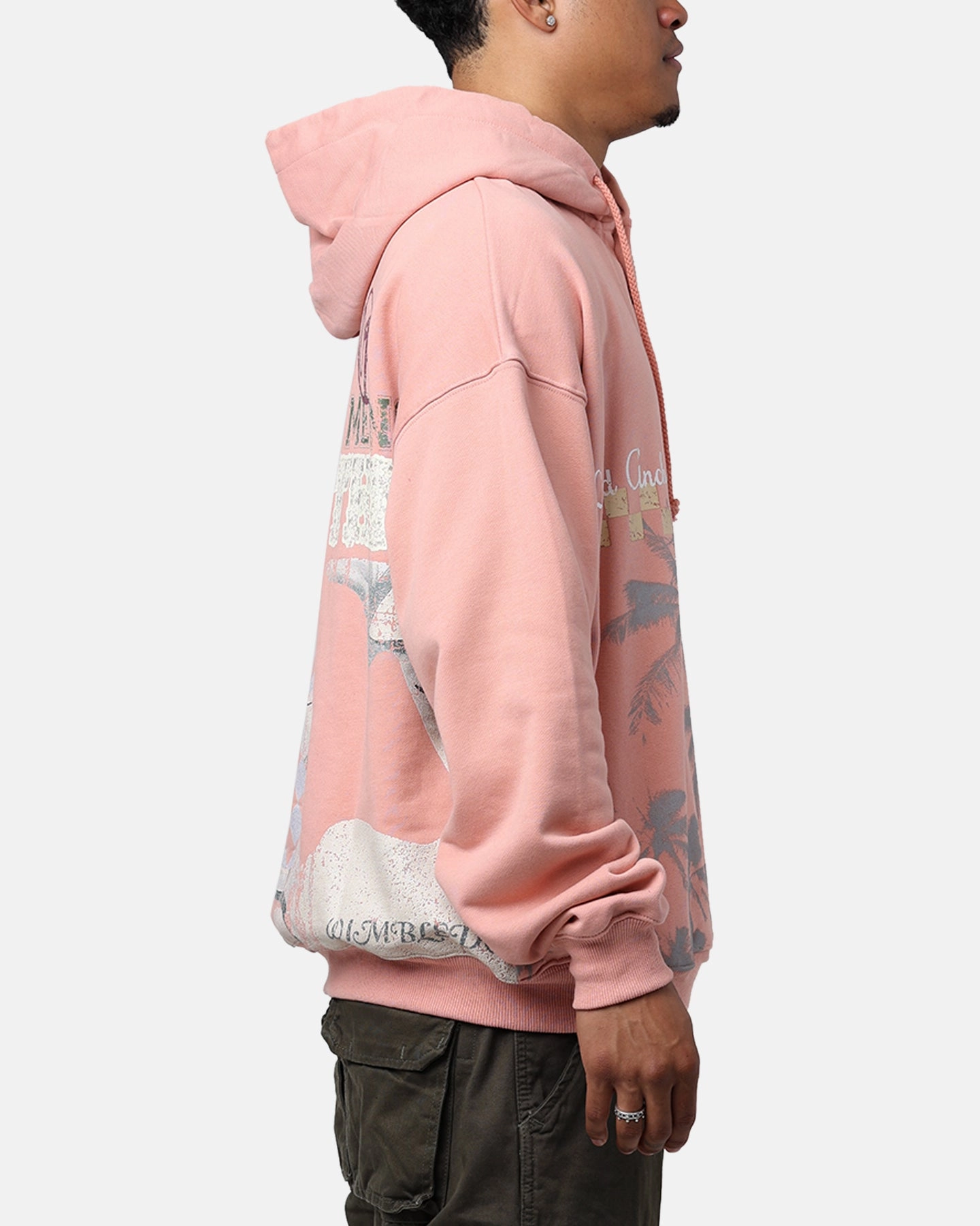 water - resistant divers Lifted Anchors "Wimbledon" Henley Hoodie Dust Rose