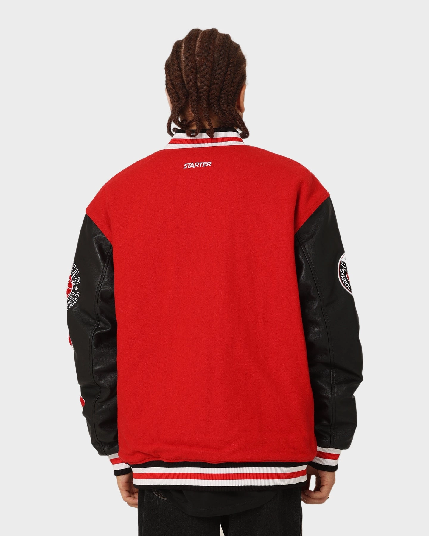 Starter Champs Arch Varsity Jacket Red/Black Hope Warm Outer Layer