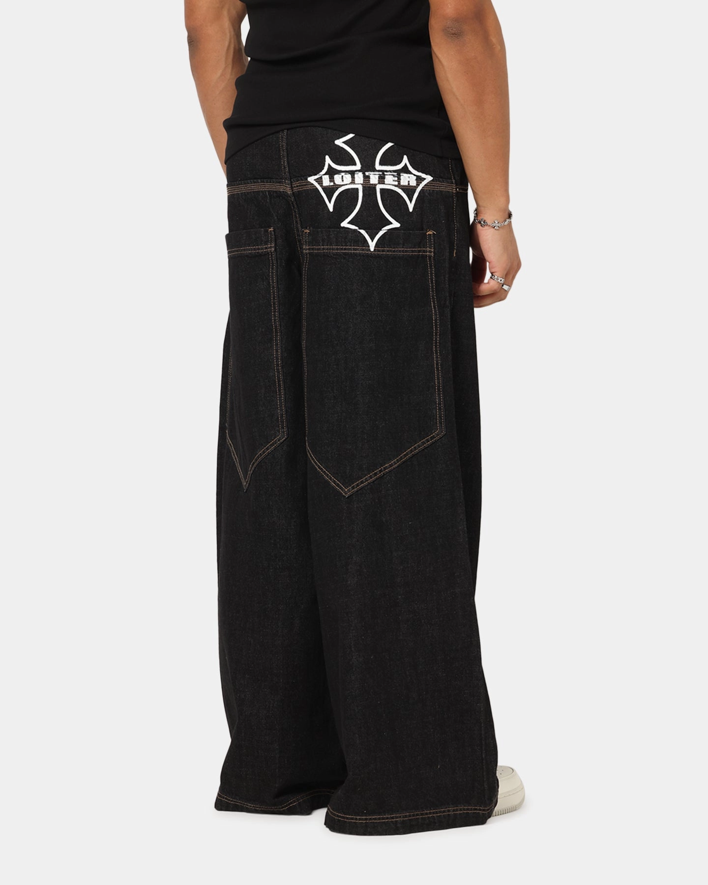 Loiter Skate Jeans Black Universal Fit Sizing Minimalist Pocket Layout