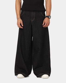 Anti Slip Waistband No Gap Waistband Loiter Skate Jeans Black