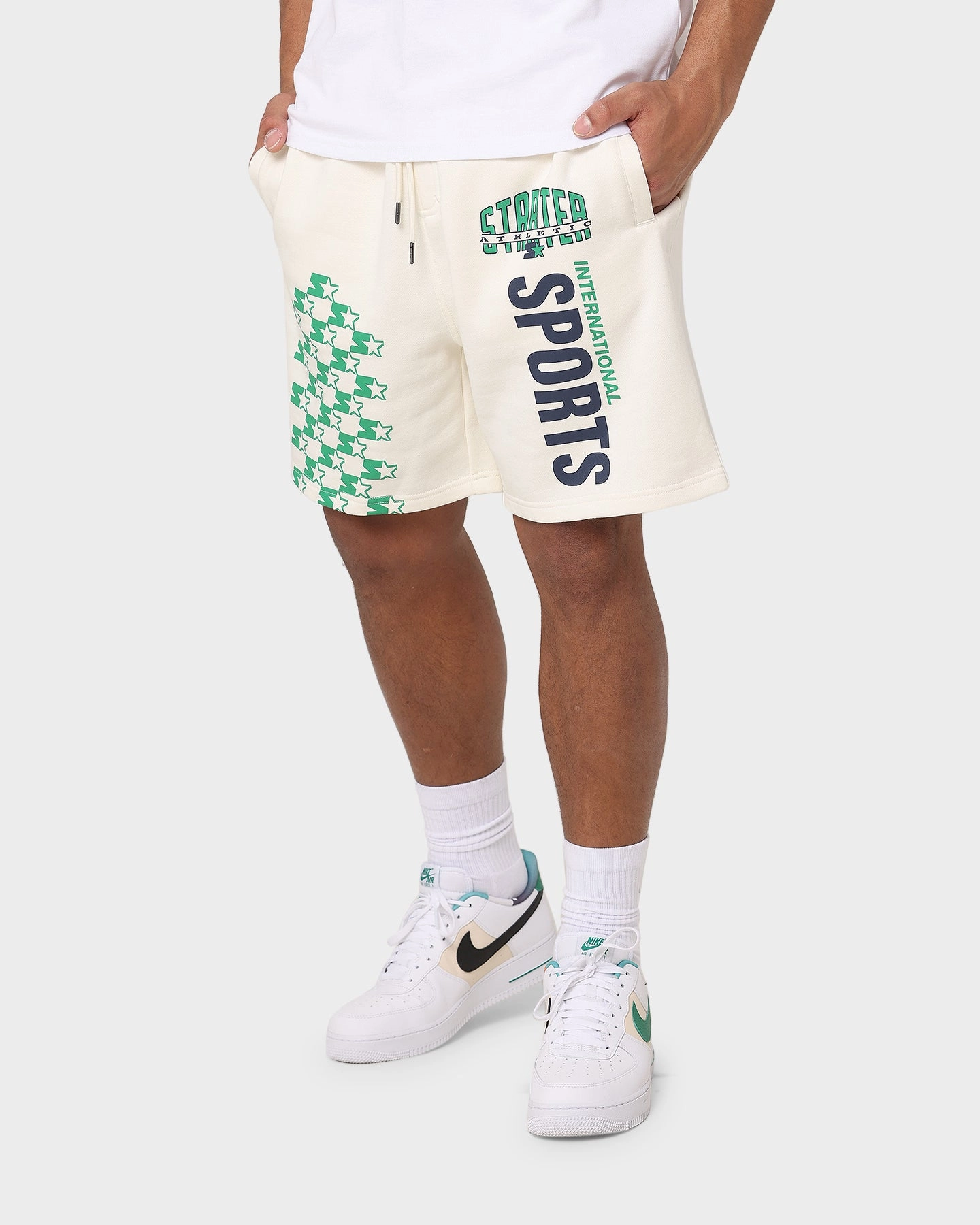 Starter International Sport Track Shorts Off White jewelry Unique Piece