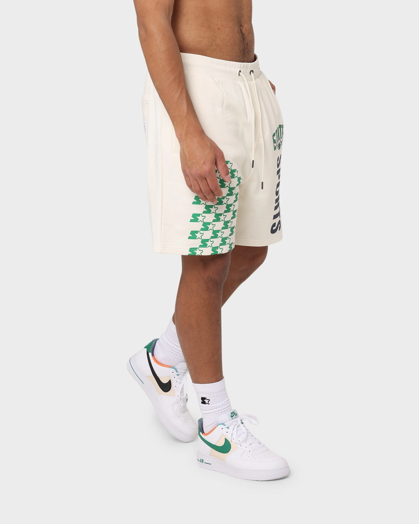 Starter International Sport Track Shorts Off White Modular Storage Design Summer Fashion