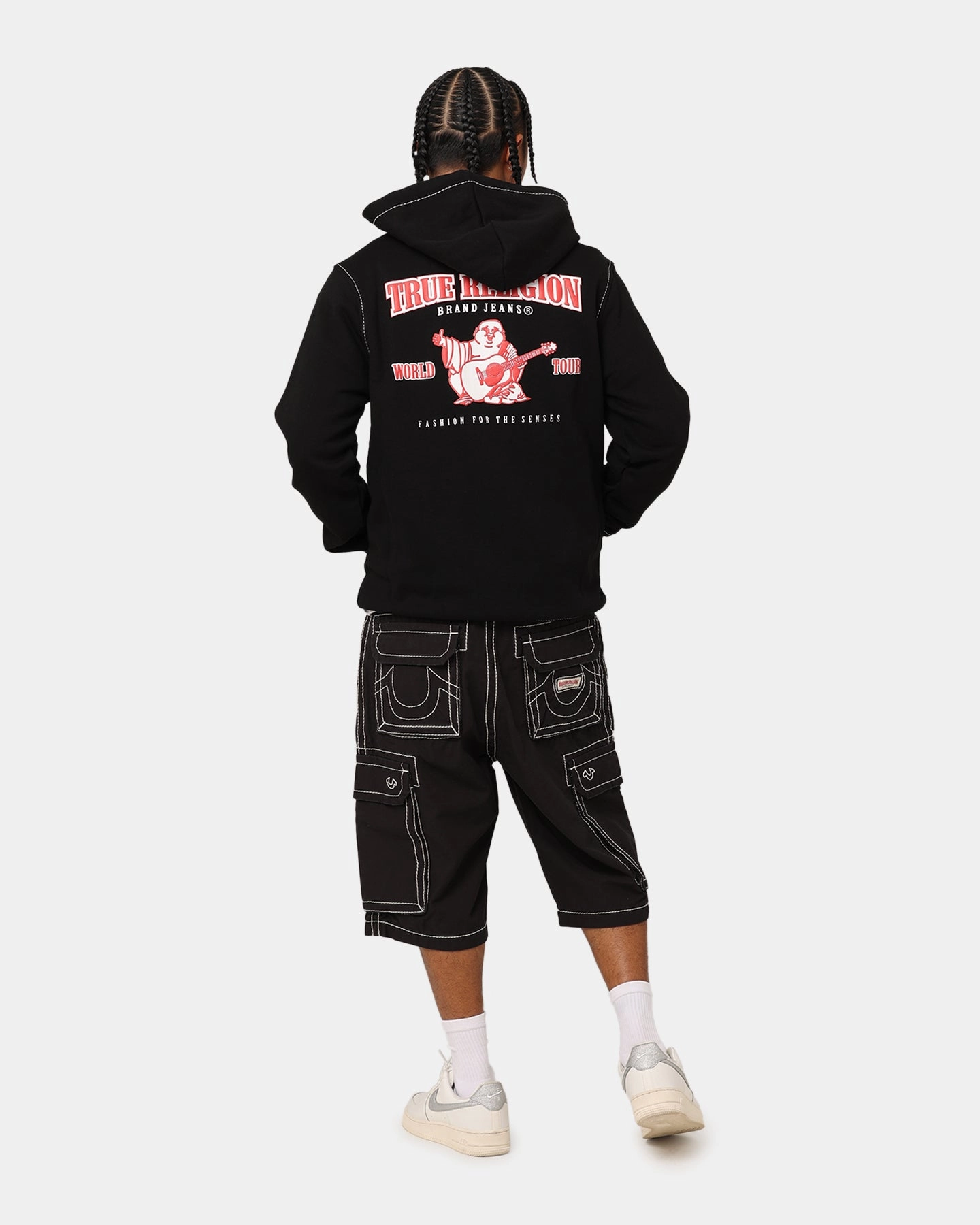 Relax True Religion Heritage Buddha Big T Hoodie Black