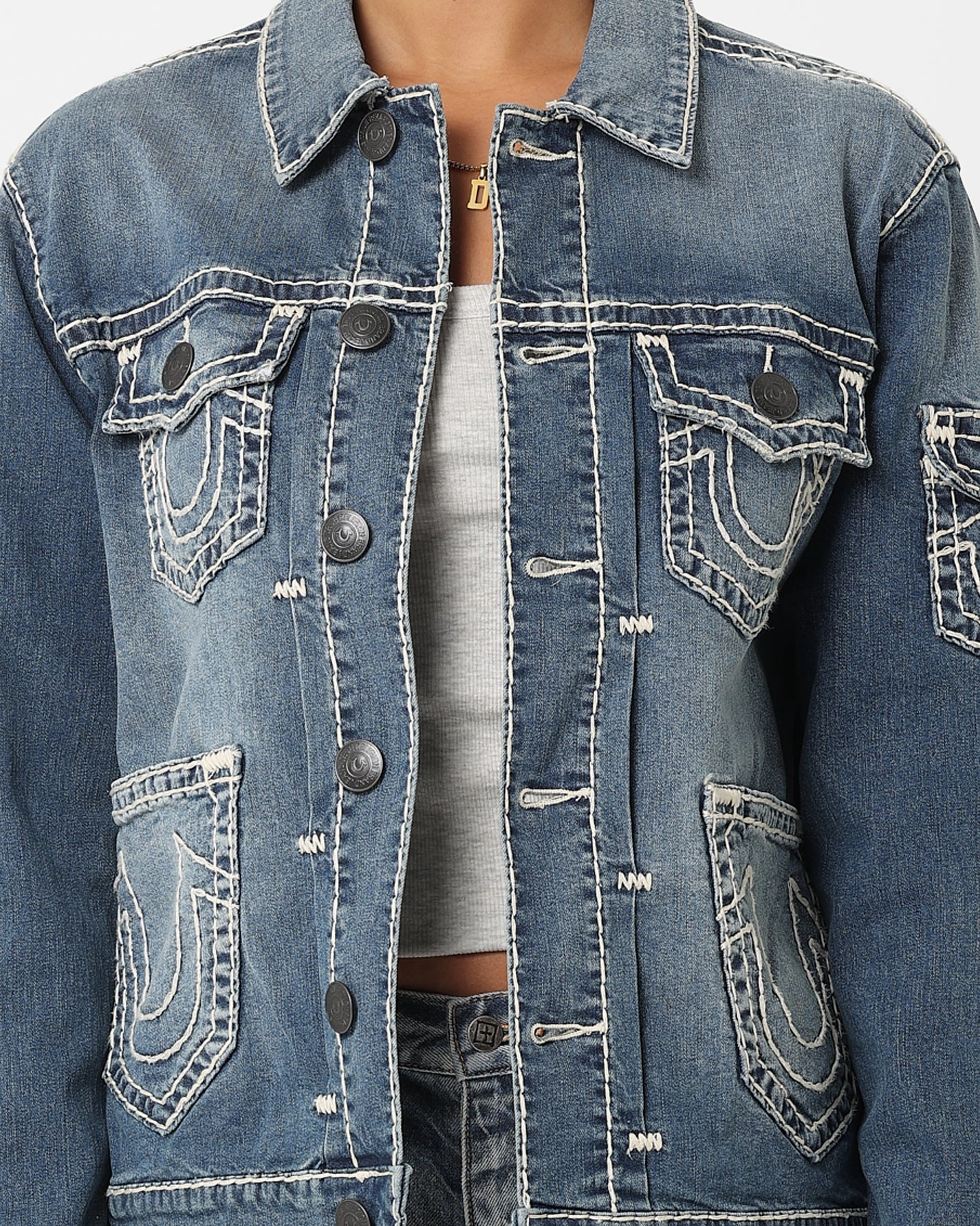 True Religion Jimmy 5 Pocket Super T Jacket Mountain Laurel Smart Casual winter season