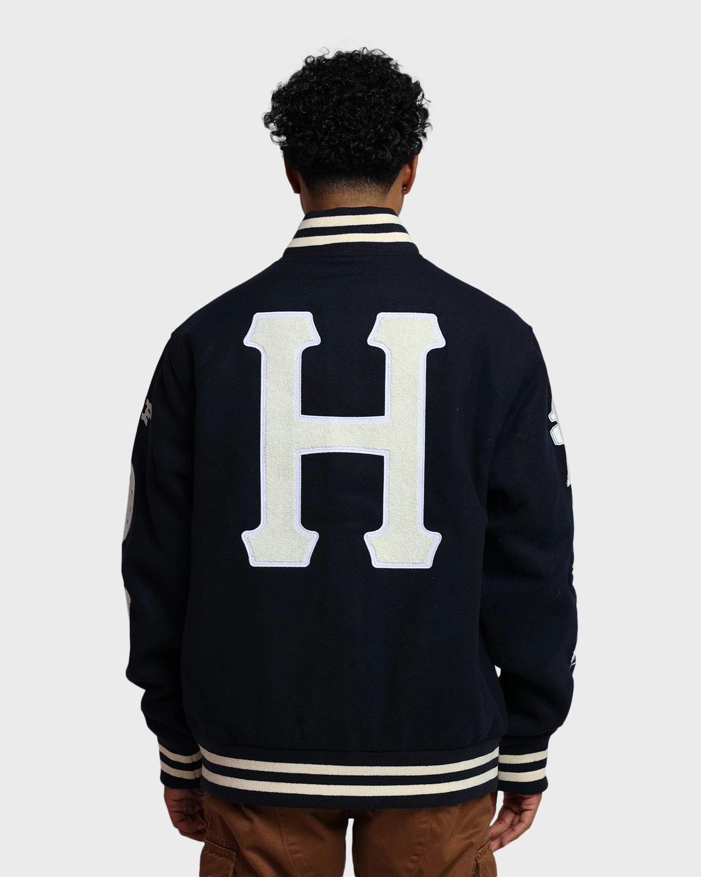 HUF 20 Year Classic H Varsity Jacket Navy Child Moisture Wicking Layer