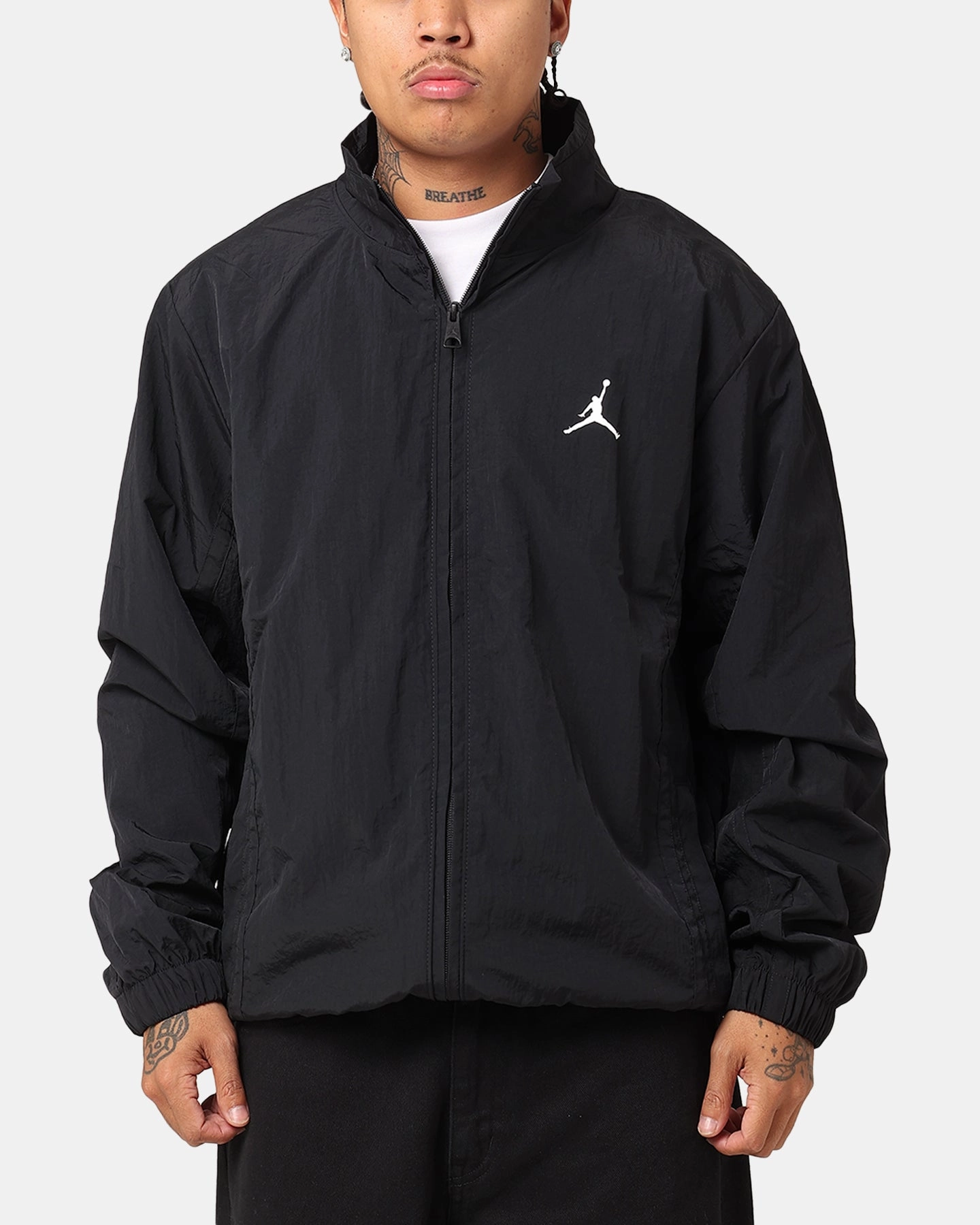 Jordan Essentials Woven Jacket Black/Black/White Outdoor Adventure Gear