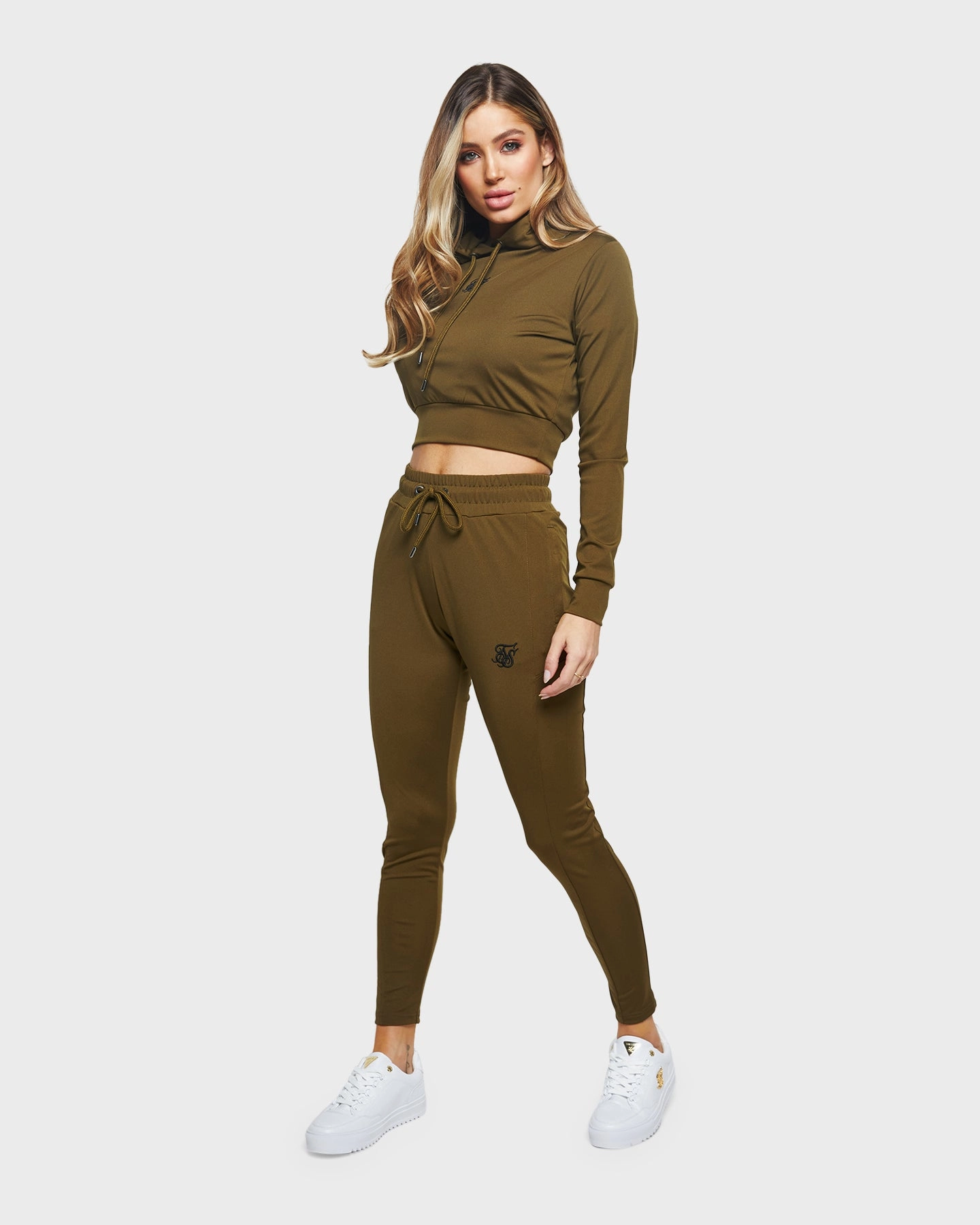 Mouthwash Sik Silk Women's Zonal Track Top Khaki