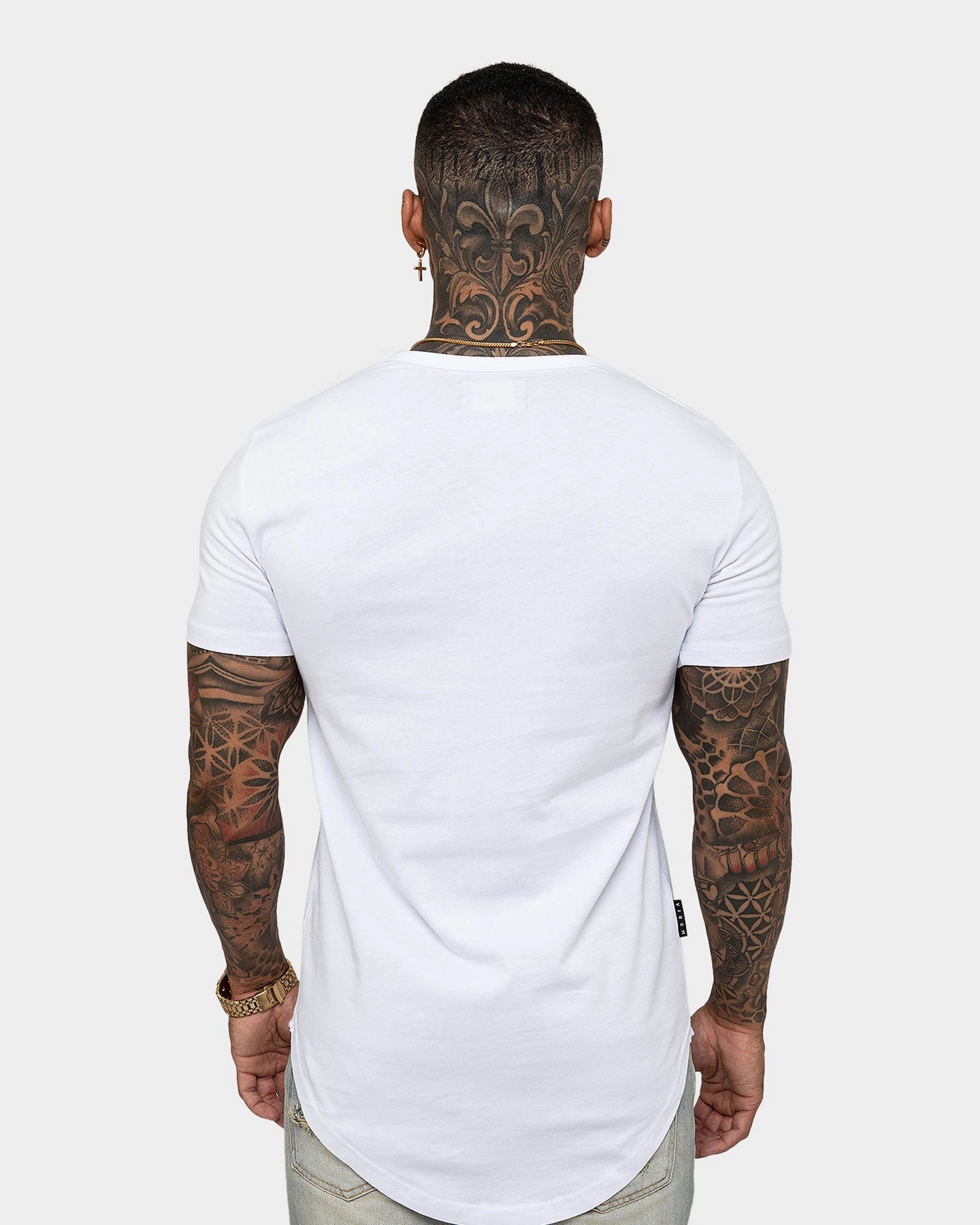 Saint Morta Cambronne Snake El Duplo T-Shirt White/Black Reinforced Collar