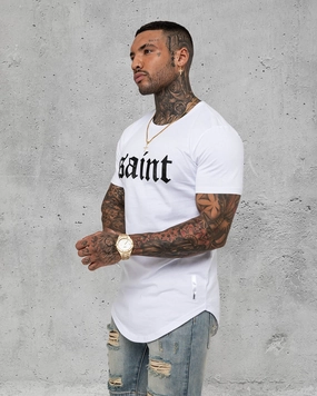 Saint Morta Cambronne Snake El Duplo T-Shirt White/Black Sublimation Resistant Fabric