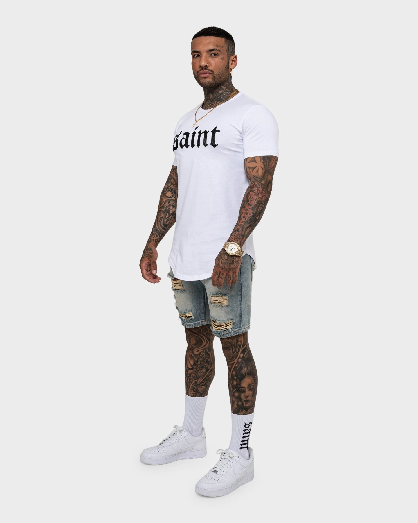 Basic Top discount offer Saint Morta Cambronne Snake El Duplo T-Shirt White/Black
