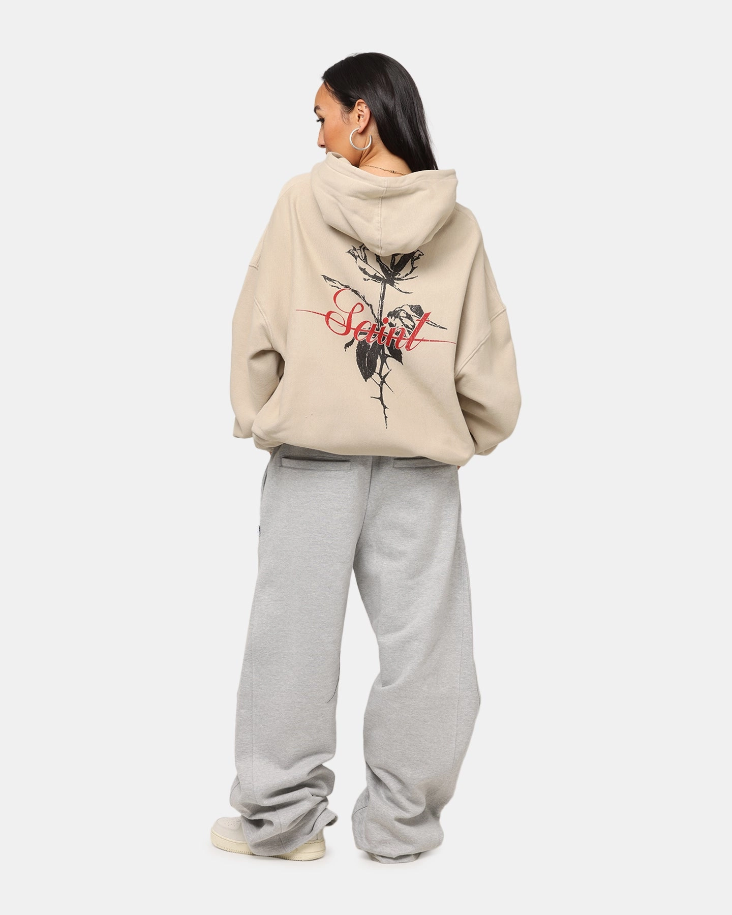 Saint Morta St Valentines Boxy Hoodie Stone Warm Shield