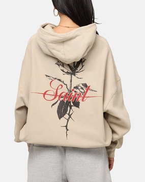 Saint Morta St Valentines Boxy Hoodie Stone PreShrunk Cotton Blend